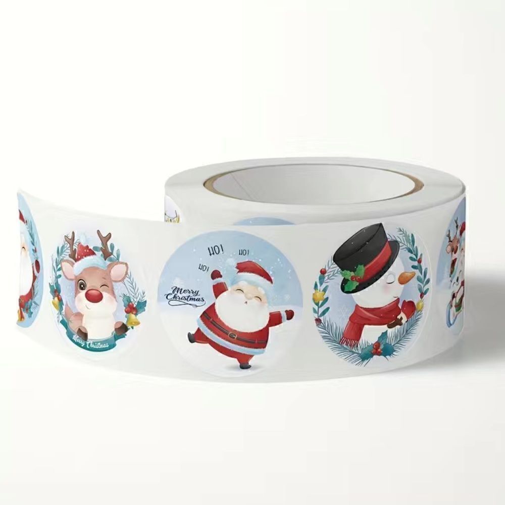 500 Stickers/roll Christmas Theme Gift Label Stickers - Picture 5 of 5